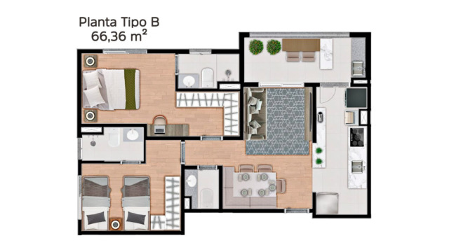 Colinas do Lago, apartamentos na zona sul de Bragança